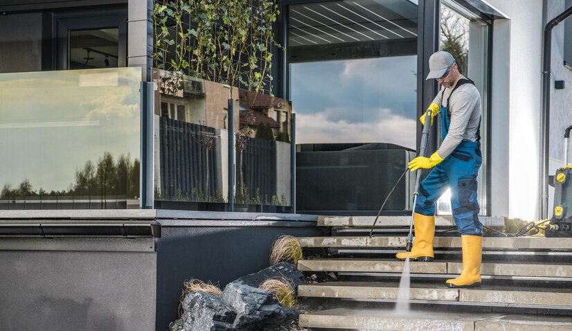 caucasian-homeowner-pressure-washing-his-garden-paths_1426-7218